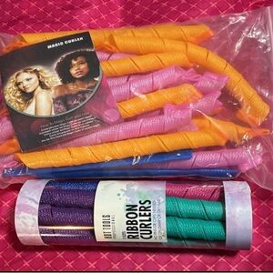 💛 NEW Heatless Curlers, Heatless Ribbon Curlers 2 pack for long & short hair